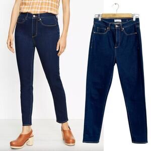 NEW Loft Denim Womens High Rise Skinny Jeans Pants in Rinse Dark Wash 27 / 4